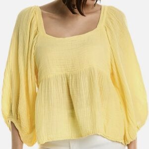 Michael Stars Patsy Top, Puff Sleeves! 💛